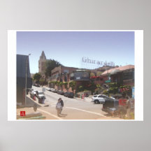 Aquarelle de Ghirardelli Carré-San Francisco Digit Posters