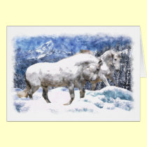 AQUARELLE DE JEU DE NEIGE cartes