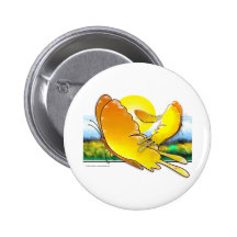 Aquarelle de papillon badges