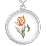 Aquarelle de papillon de fleur de tulipe de perroq bijouterie fantaisie