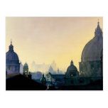 Aquarelle de paysage urbain de "sept collines" carte postale