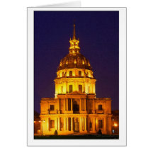 Aquarelle Paris Eglise Saint-Louis des invalides Greeting Card
