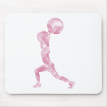 Aquarelle propre et secousse dans le rose tapis de souris