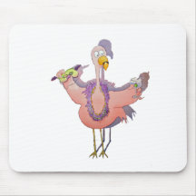 Aquarelle rose Paiting de mardi gras de boissons d Tapis De Souris