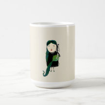 Aquario Girl Zodiac Sign Cup Taza