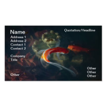 Aquarium castle business card template