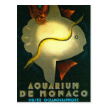 Aquarium De Monaco Vintage Travel Art Post Cards