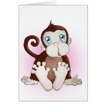 Aquarium populaire le singe cartes de vœux