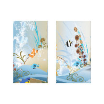 Aquarium tropical de poissons d'imaginaire toiles tendues