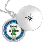 Aquarius astrology silver personalized locket