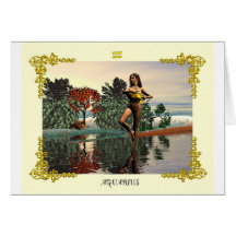 AQUARIUS, Blue Sapphire ,Gold Card