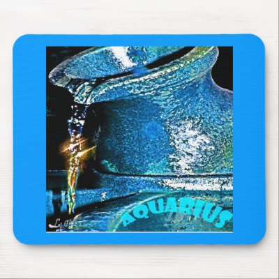 AQUARIUS BY LIZ LOZ MOUSE PAD by AFROFUSION