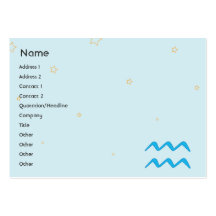 Aquarius - Chubby Business Cards