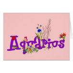 Aquarius Flowers Greeting Card