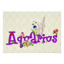 Aquarius Flowers Invite