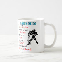Aquarius Horoscope Zodiac Sign Coffee Mugs