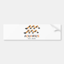 "Aquarius in  Tiger's Style". Bumper Stickers