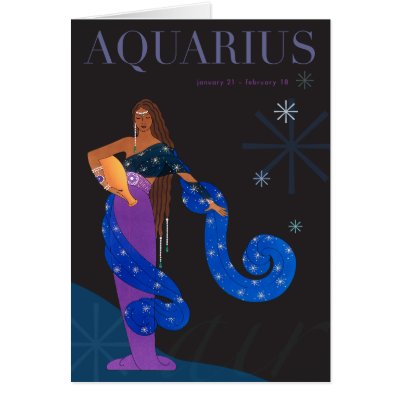 Aquarius Note Card by LImageGraphics
