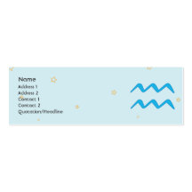 Aquarius - Skinny Business Card Template
