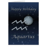 Aquarius Uranus Happy Birthday Greeting Card