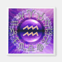 Aquarius (Water Bearer) Zodiac Sign Magnet