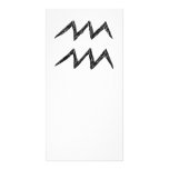 Aquarius. Zodiac Astrology Sign. Black. Personalized Photo Card