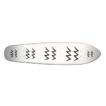 Aquarius. Zodiac Astrology Sign. Black. Skateboards