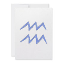 Aquarius. Zodiac Astrology Sign. Blue. Announcements