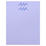 Aquarius. Zodiac Astrology Sign. Blue. Personalized Letterhead