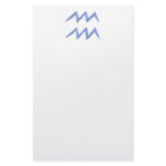 Aquarius. Zodiac Astrology Sign. Blue. Customized Stationery