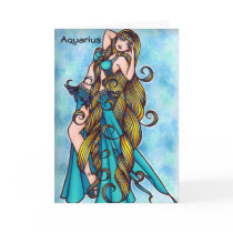 Aquarius Zodiac Belly Dance Card
