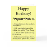 Aquarius Zodiac Birthday Card