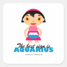 Aquarius Zodiac for kids Sticker