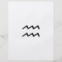 Aquarius - Zodiac Sign Full Color Flyer