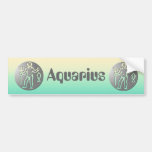 Aquarius Zodiac Star Sign Premium Silver Bumper Stickers