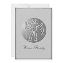 Aquarius Zodiac Star Sign Premium Silver