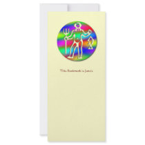 Aquarius Zodiac Star Sign Rainbow Bookmark