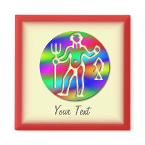 Aquarius Zodiac Star Sign Rainbow Magnets
