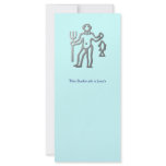 Aquarius Zodiac Star Sign Silver On Blue Bookmark
