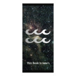 Aquarius Zodiac Star Sign Universe Bookmark Rack Card Design