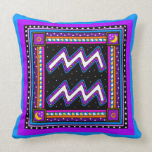 AQUARIUS ZODIAC SYMBOL PILLOWS