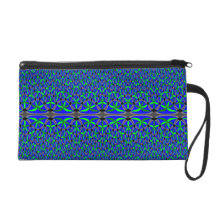 Aquatic Flowers Wristlet Purse