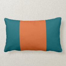 Aquatic Orange Lumbar Pillow