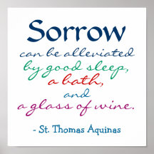 Aquinas Sorrow Quote by SRF Posters