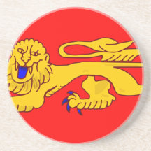 Aquitaine, France flag Coaster