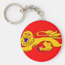 Aquitaine, France flag Key Chains