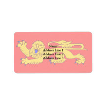 Aquitaine, France flag Personalized Address Label
