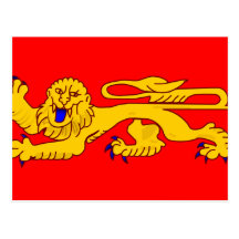 Aquitaine, France flag Post Card