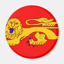 Aquitaine, France flag Refrigerator Magnets