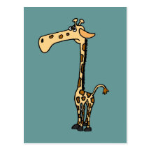 AR- Funny Sad Giraffe Post Cards
